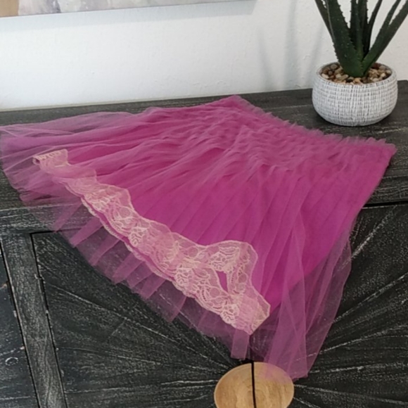 Rodarte for Target Dresses & Skirts - RODARTE 14 SILK LACE + TULLE PURPLE SKIRT